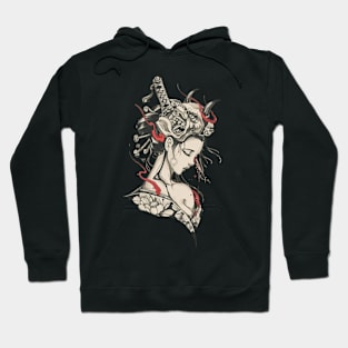 Kitsune Aesthetic Vintage Bushido Retro Geschenk Hoodie